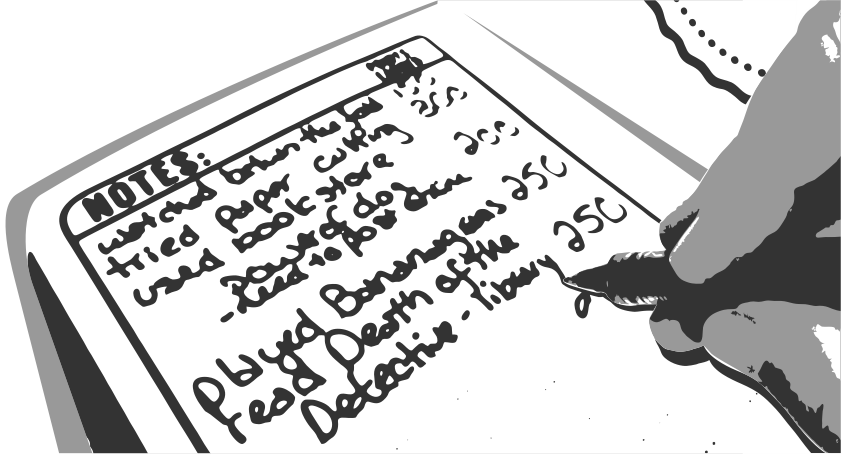 Making notes in your badge book