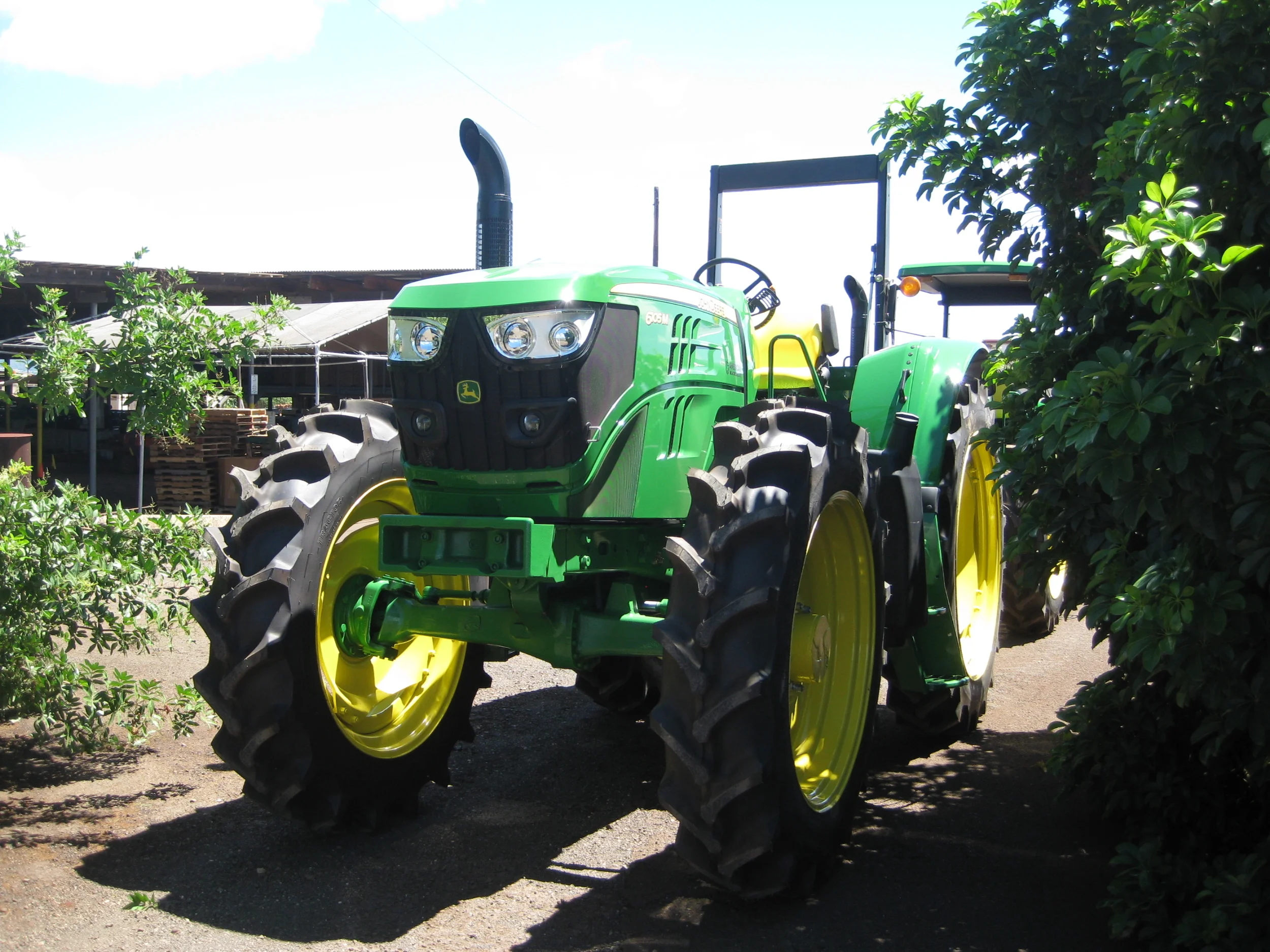 One of the tractors used on the farm
