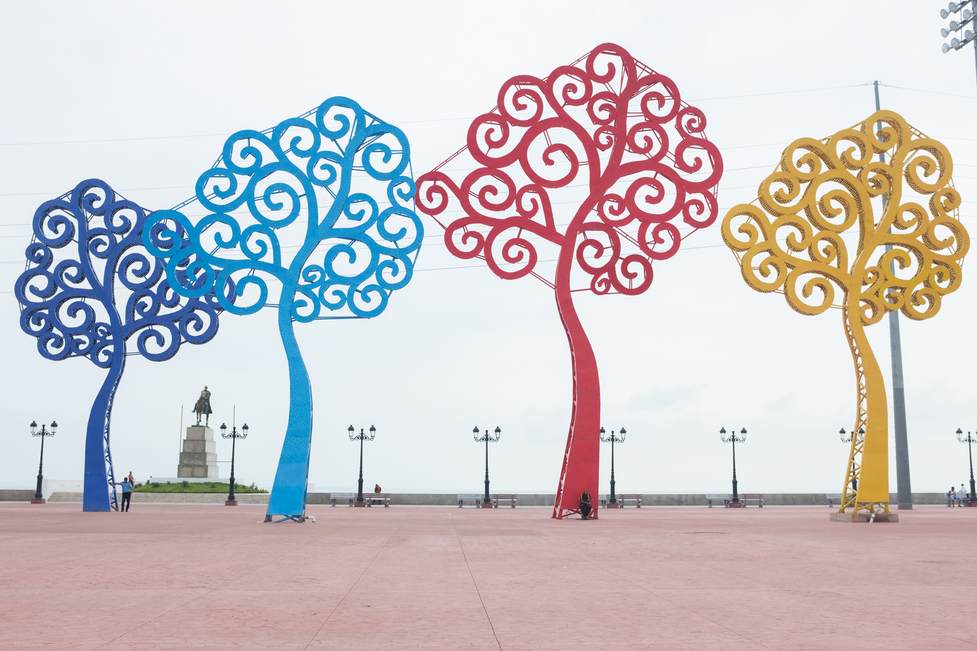  "Arboles de Vida" or "trees of life" stand tall and colorful, built by the government in Managua, Nicaragua  