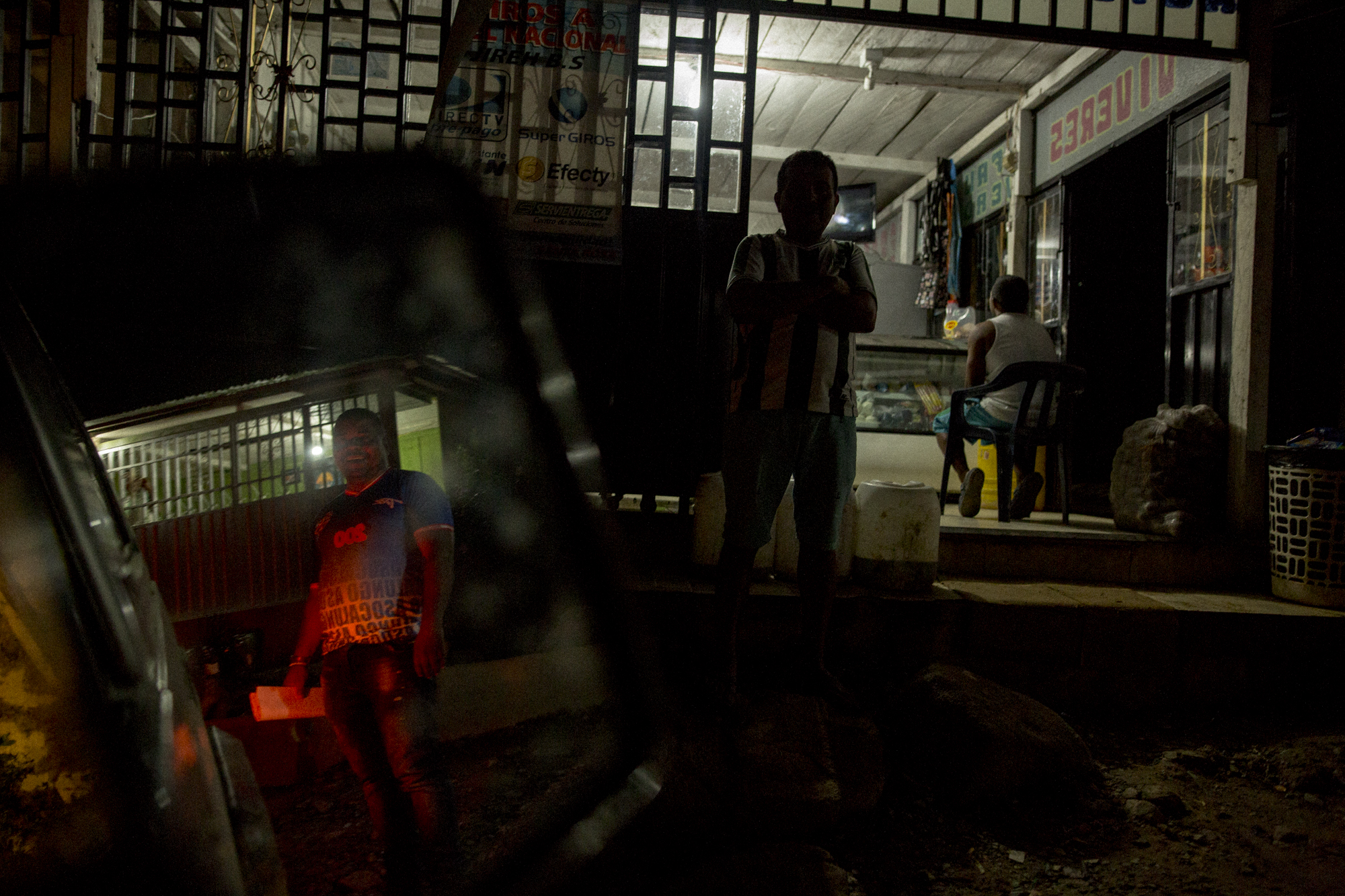  ASOMIWA president, Alirio Rojas Viejas (left), has received multiple threats against his life due to his activism by the paramilitary group Los Gaitanistas. Mina Walter, Bolívar, Colombia May 11, 2017 