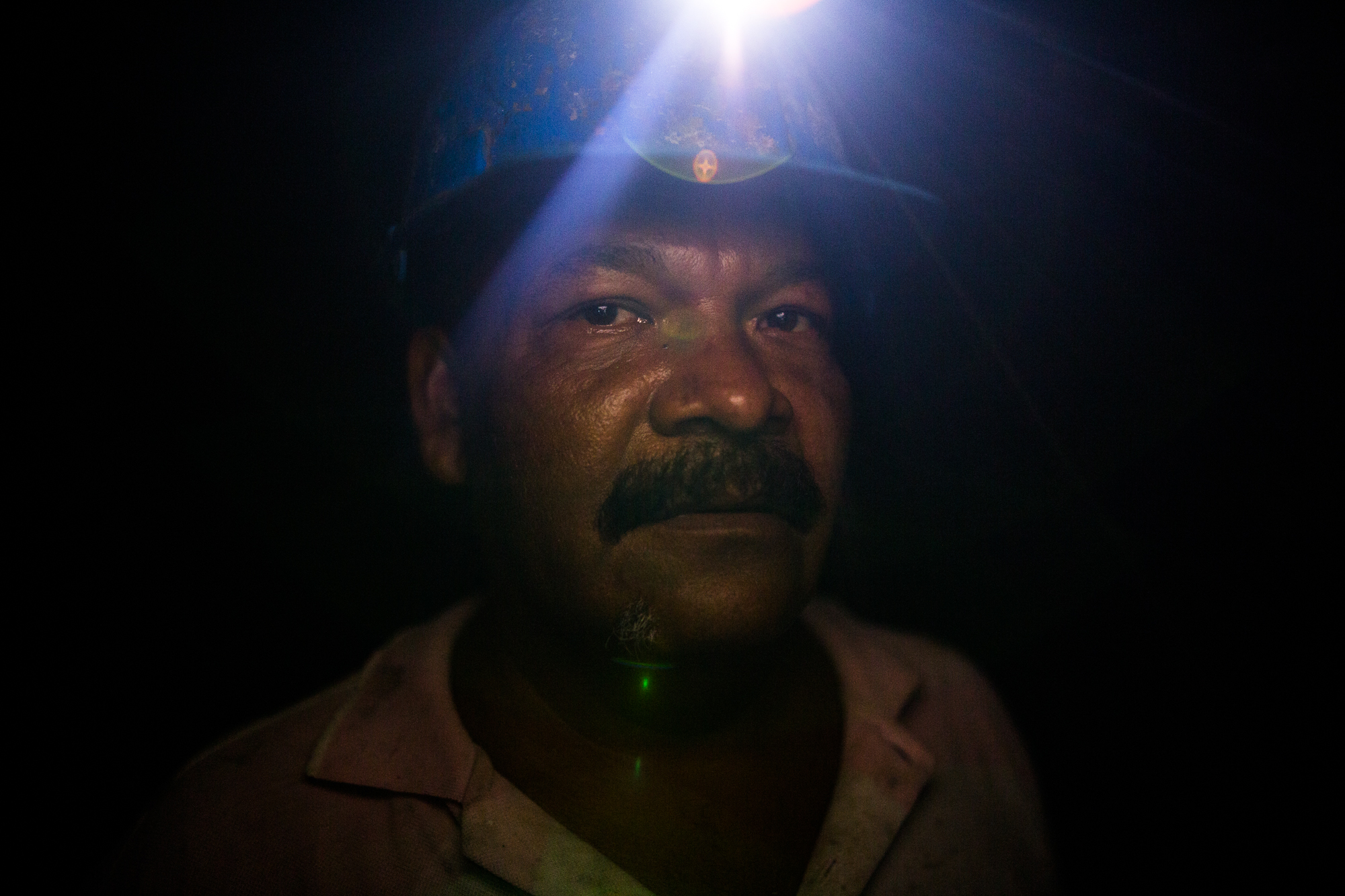     Daniel Ortiz, 48, from Cordoba, Colombia was unemployed on the coast and came to Mina Walter looking for a job. Since May 2016, he has been working to remove stones from the earth. Mina Walter South Bolivar, Colombia. May 12, 2017 