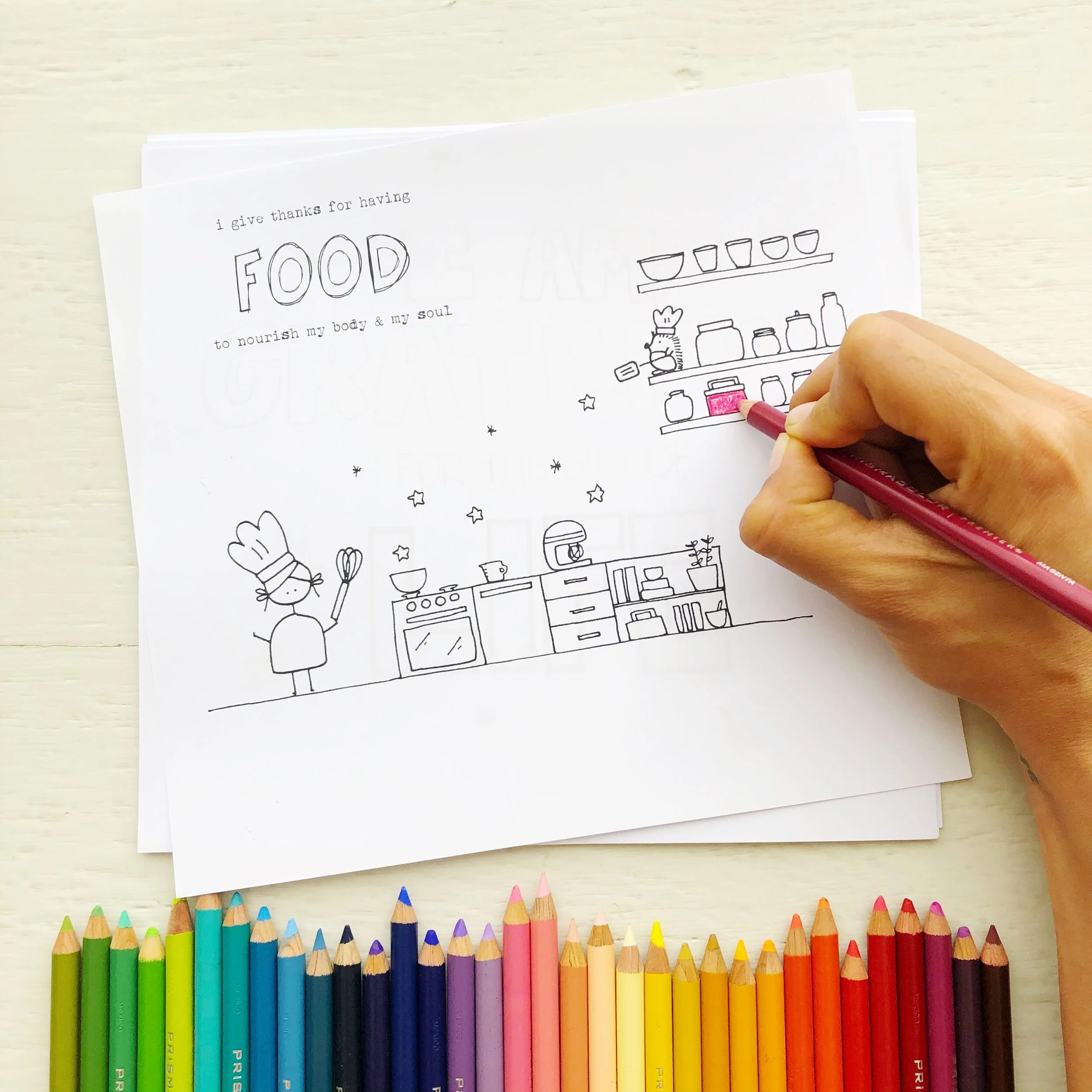 Grateful for FOOD - Single Sheet - Free Download