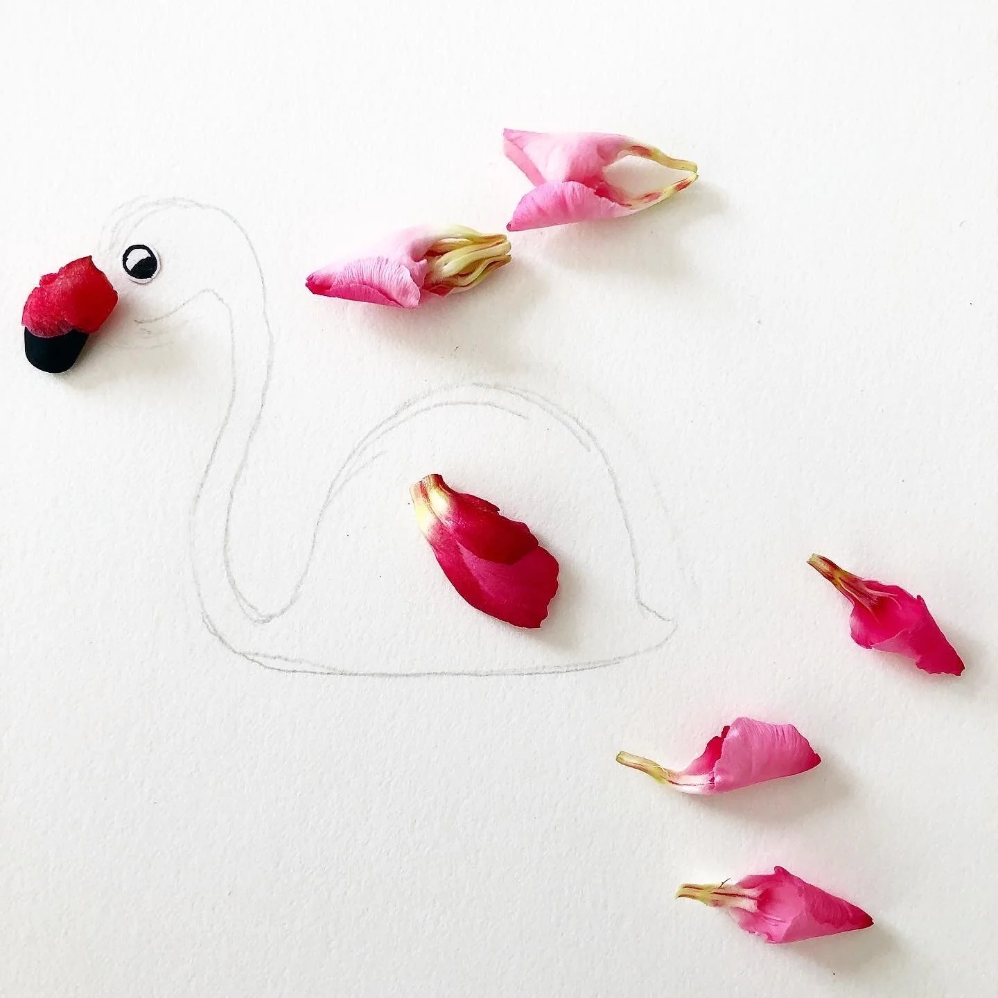 rawmona making of flamingo greetning card-2.JPG