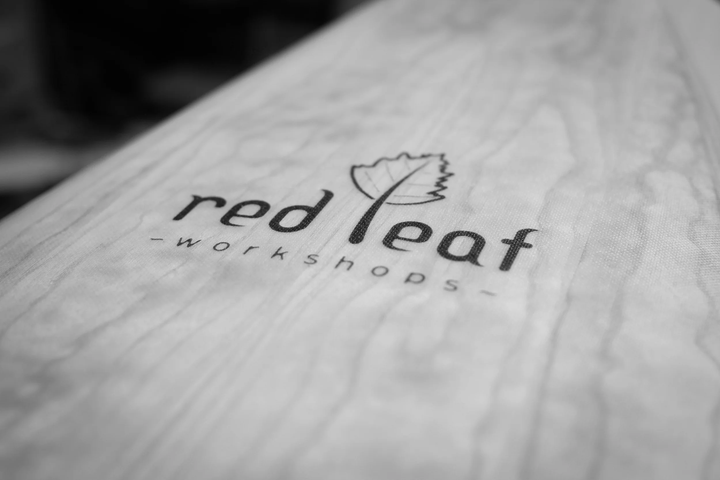 Red Leaf Workshops wooden surfboard