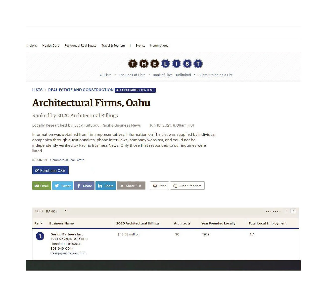 News — Design Partners Incorporated