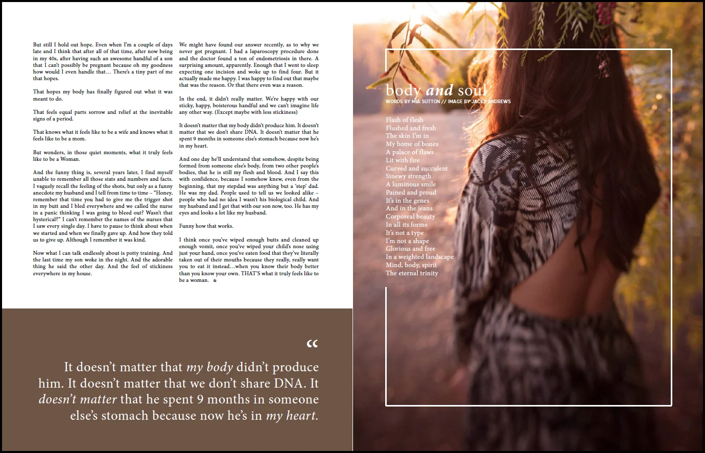 Holl & Lane Magazine article image, page 45 Issue 13, July 2017