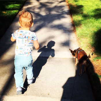 Loving every minutes I spend with these two: Little Dude and his "big sister". 