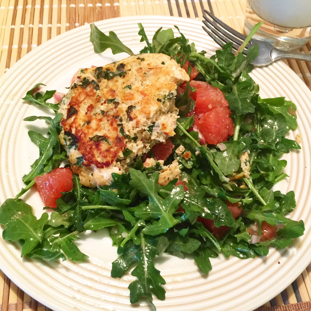 This is mine - started eating before I remembered to take a picture, but it almost looks like the one above, right? ;)