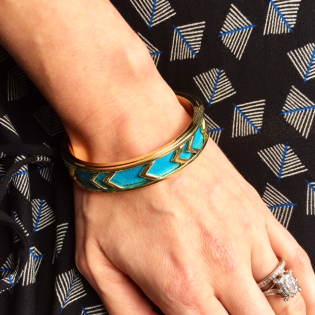  Close-up of the House of Harlow bangle I was wearing from my  Rocksbox  that week.   