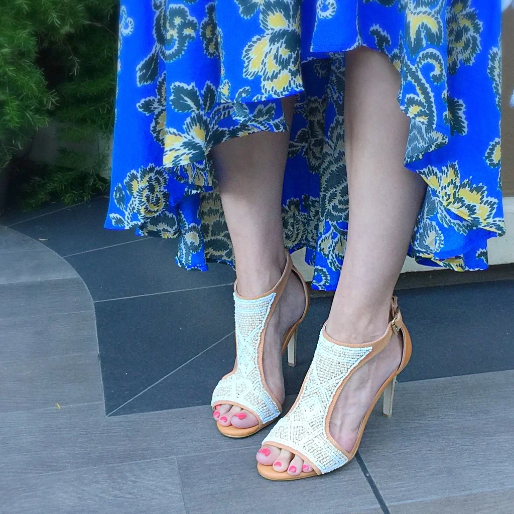 Beaded shoes. 
