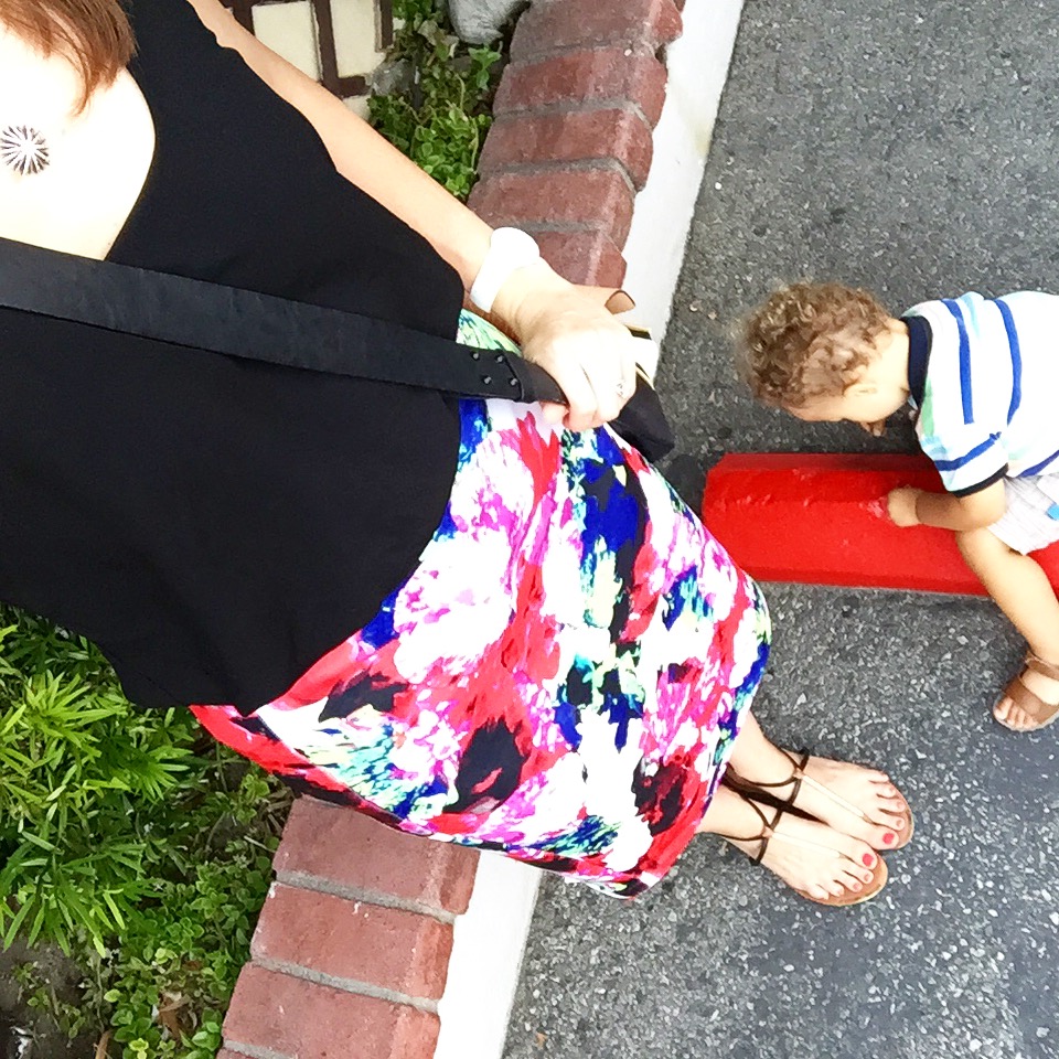  Outfit photobomb by curious toddler. &nbsp;The world is an interesting place. 