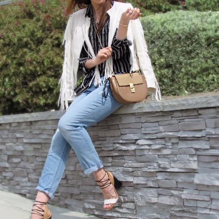 Stripes, Fringe and Boyfriend Jeans