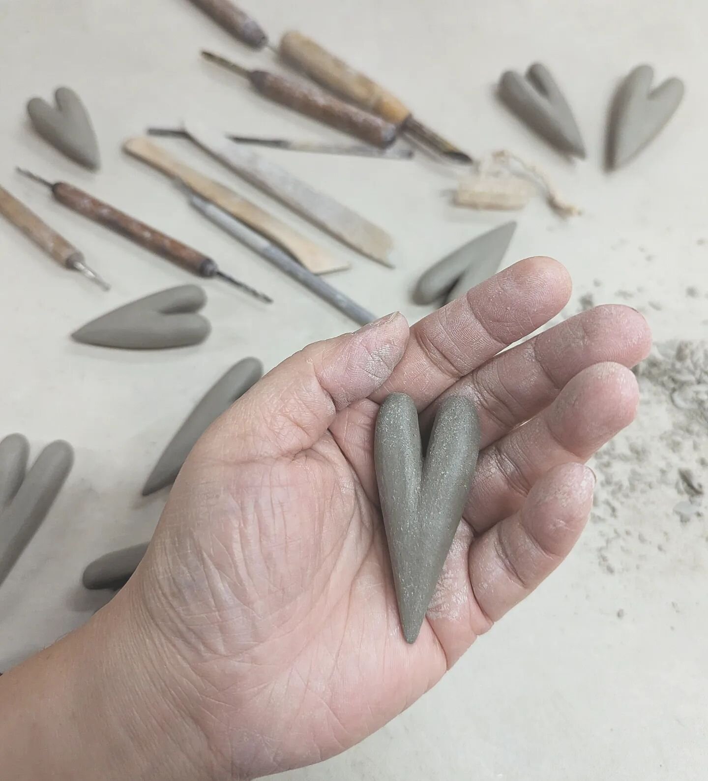 We've taken most of January to reflect, rejuvenate and practice our self care rituals. And, our clay practice is one of the rituals we use to meditate and process our inner thoughts.

Hearts have always been a significant symbol in our work &amp; lif