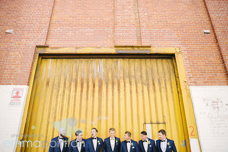 yellow wall Fremantle groomsmen