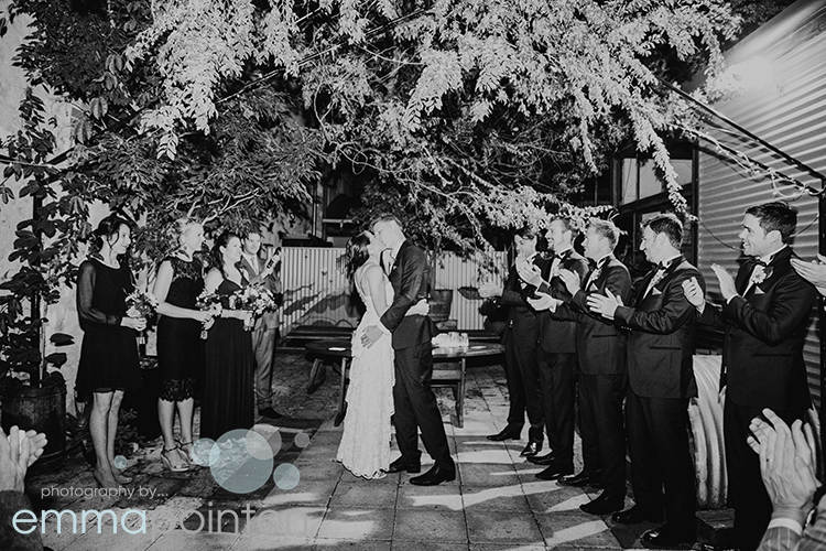 Wedding in the courtyard of Moore & Moore Cafe