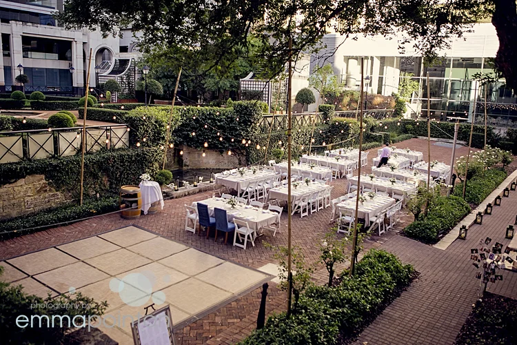 Lamont's Bishops House Rose Garden Wedding Reception