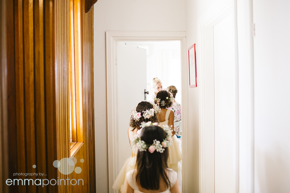 Flower girls farm wedding