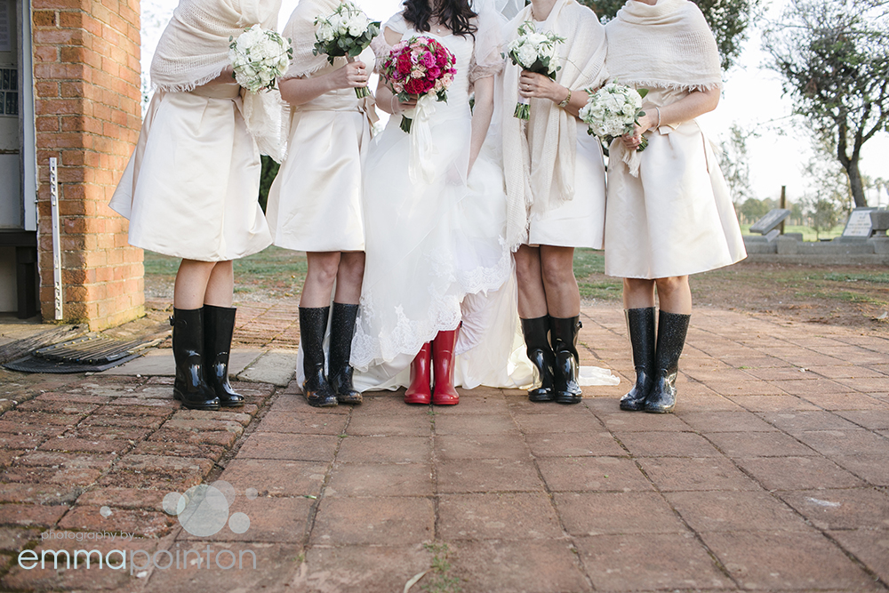 Gumboots and wedding dresses, perth wedding photography