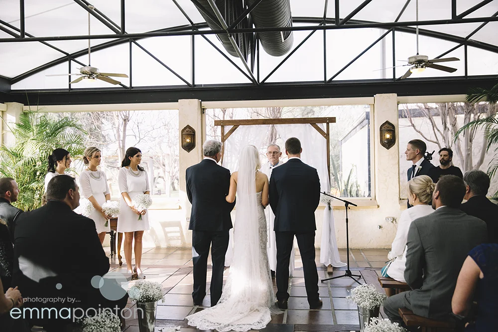Sandalford Winery wet weather wedding option for Emily & Tate's wedding