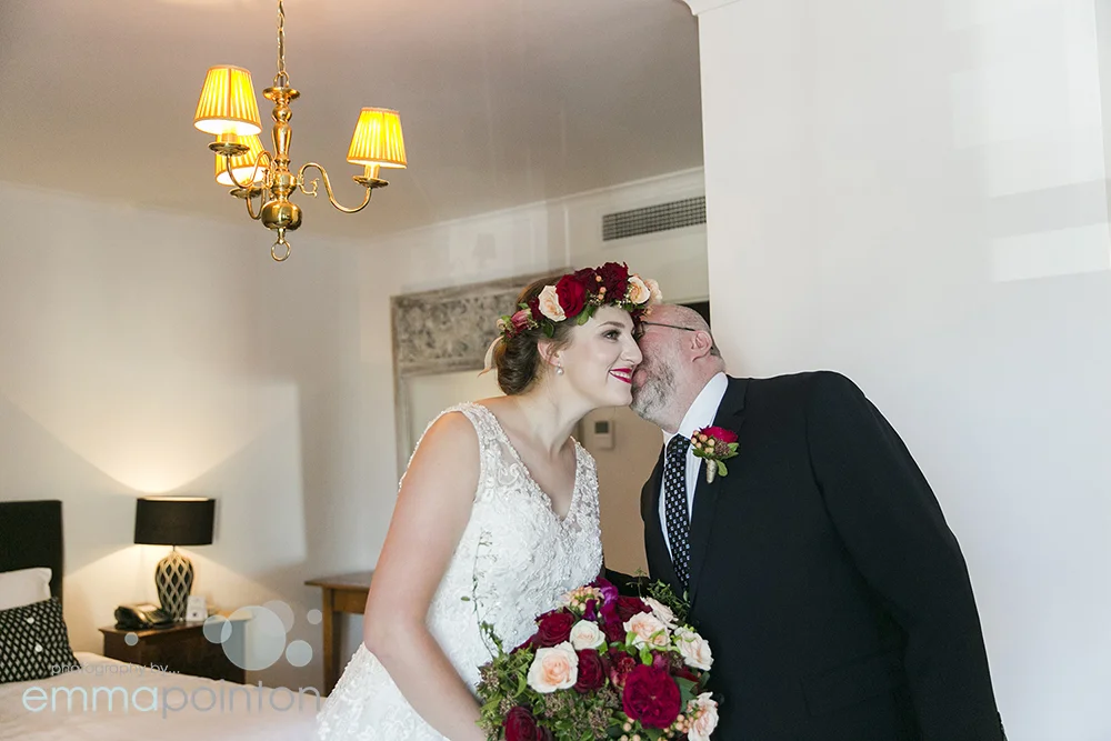 Father and daughter wedding photo