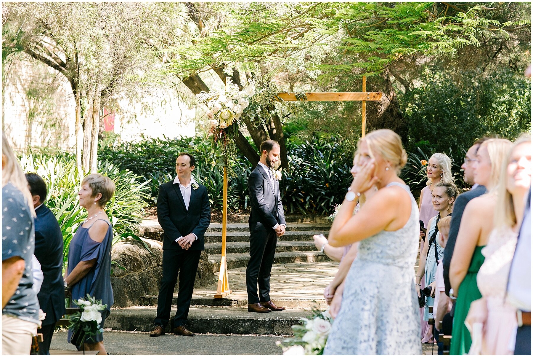 Groom at top of aisle waiting for bride | UWA Wedding Ceremony