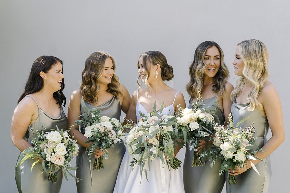 Bride &amp; Bridesmaids with Sweet Floral Perth Wedding Flowers