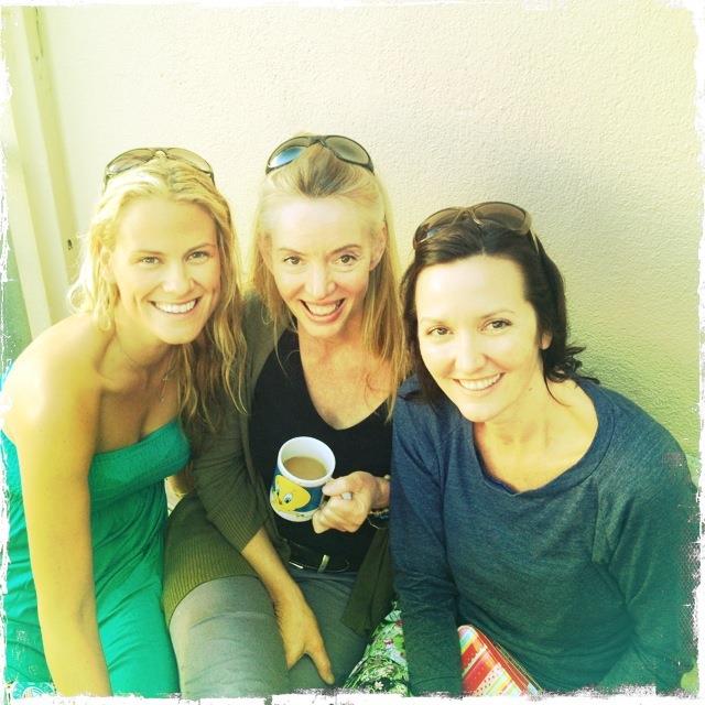 Jo, Johnnette and Carrie, the morning the Little Love Letter Campaign began, having coffee at our best place, Alta. x