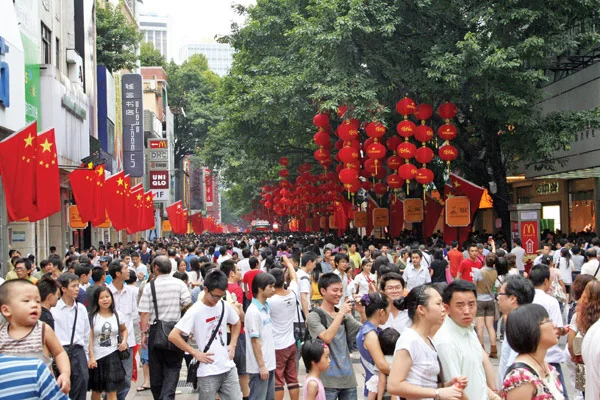 The popular shopping area at Beijing Road. A short bus ride away.