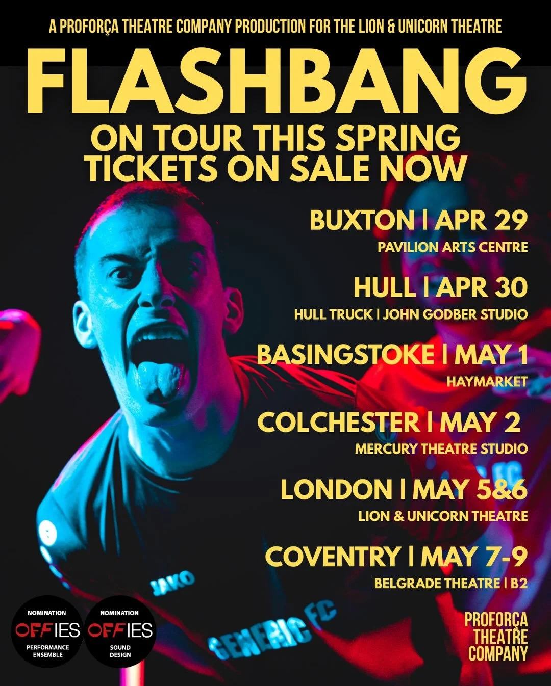 NOT LONG TO GO NOW!

★★★★★ &ldquo;It&rsquo;s a stunner of fringe theatre productions for me&hellip;&rdquo; &ndash; West End Evenings
★★★★★ &ldquo;An affable, affectionate ode to ladhood &amp; the working class&rdquo; &ndash; Lost in Theatreland
★★★★★