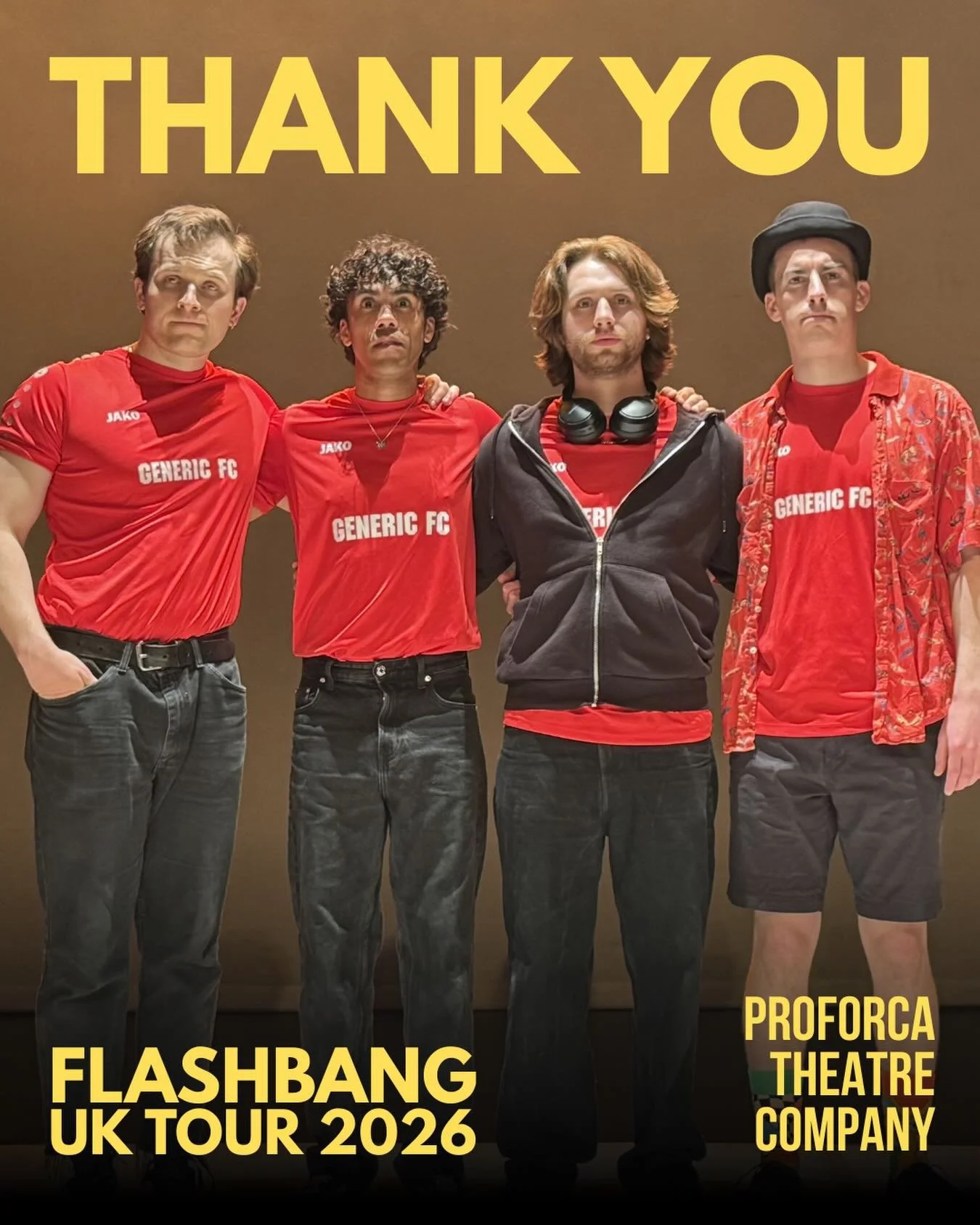 Tour done.

Six venues. 
Nine performances. 
Hundreds of motorway miles.  
Thank you to everyone who came to see Flashbang over the last two weeks.

From Buxton to Hull. Basingstoke to Colchester. Kentish Town to Coventry. 
The show travelled brillia