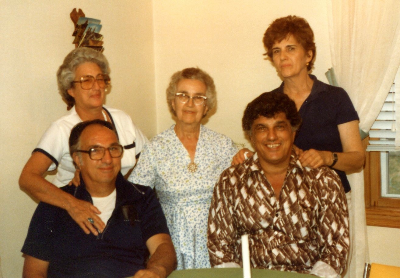 Jimmy with his mother, Mary, sisters. Angelina and Josephine, and brother, Frankie 