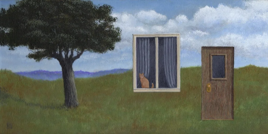 Landscape with Marmalade Cat