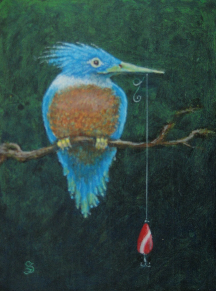 Kingfisher With Spoon Lure