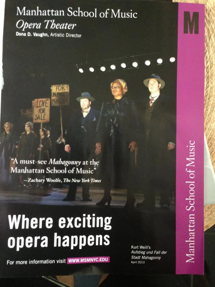 As Begbick in Manhattan School of Music's Rise and Fall of Mahagonny with Gideon Dabi and Peter Tinaglia. May 2013