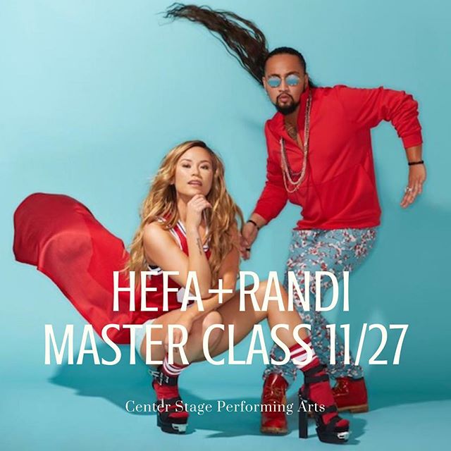 Hip Hop Master Class with ✨HEFA &amp; RANDi ✨Tuesday, November 27 6:30pm-8:00pm $35 online or $40 at the door!