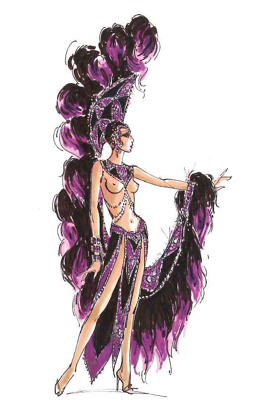  Jubilee Las Vegas Costume Illustration By Bob Mackie 