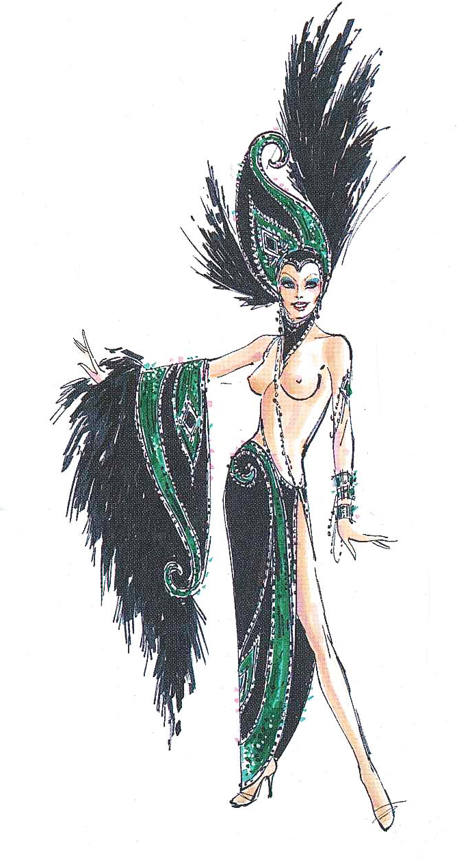  Jubilee Las Vegas Costume Illustration By Bob Mackie 