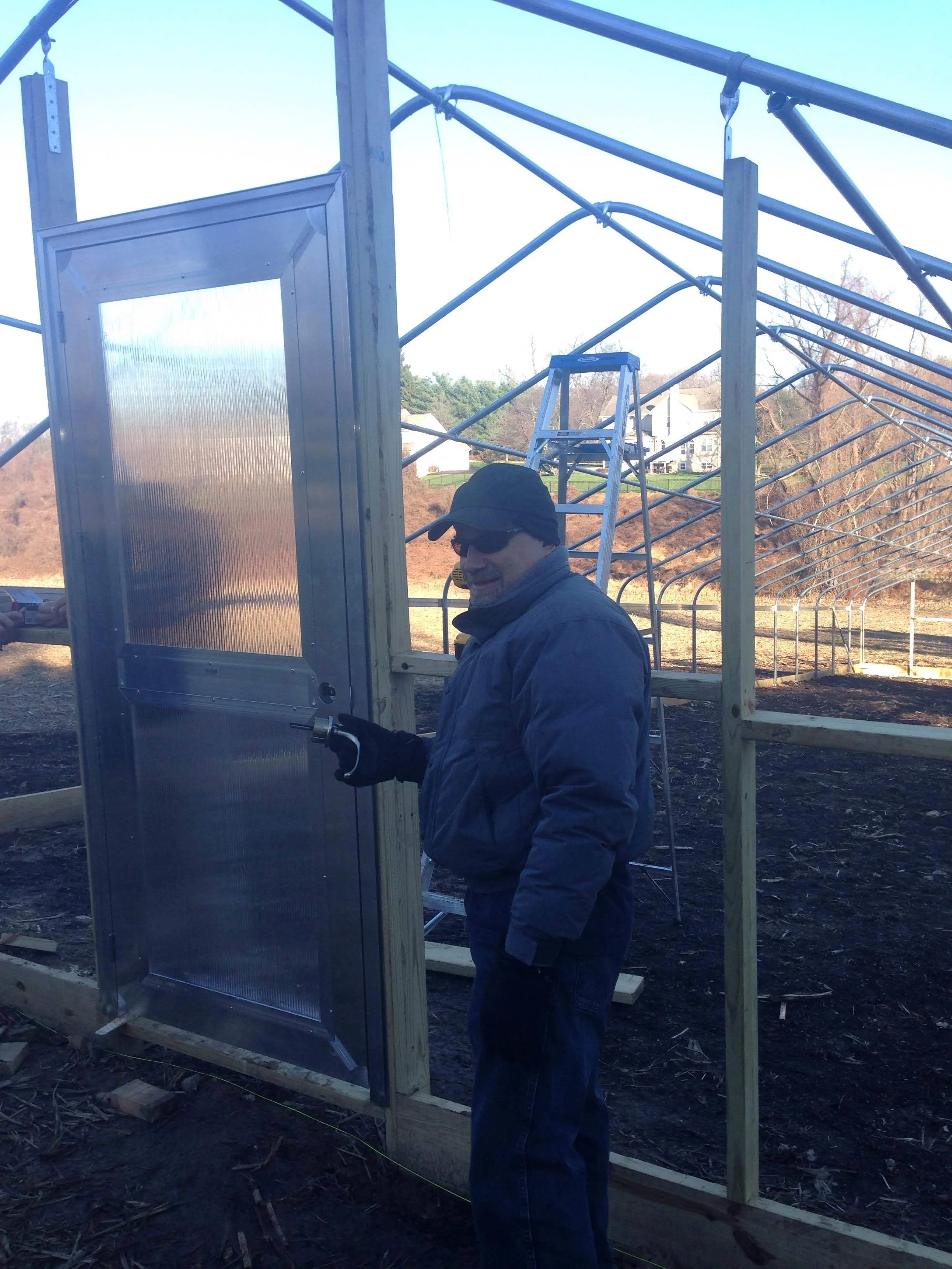 My dad helped us put the end walls and doors on.