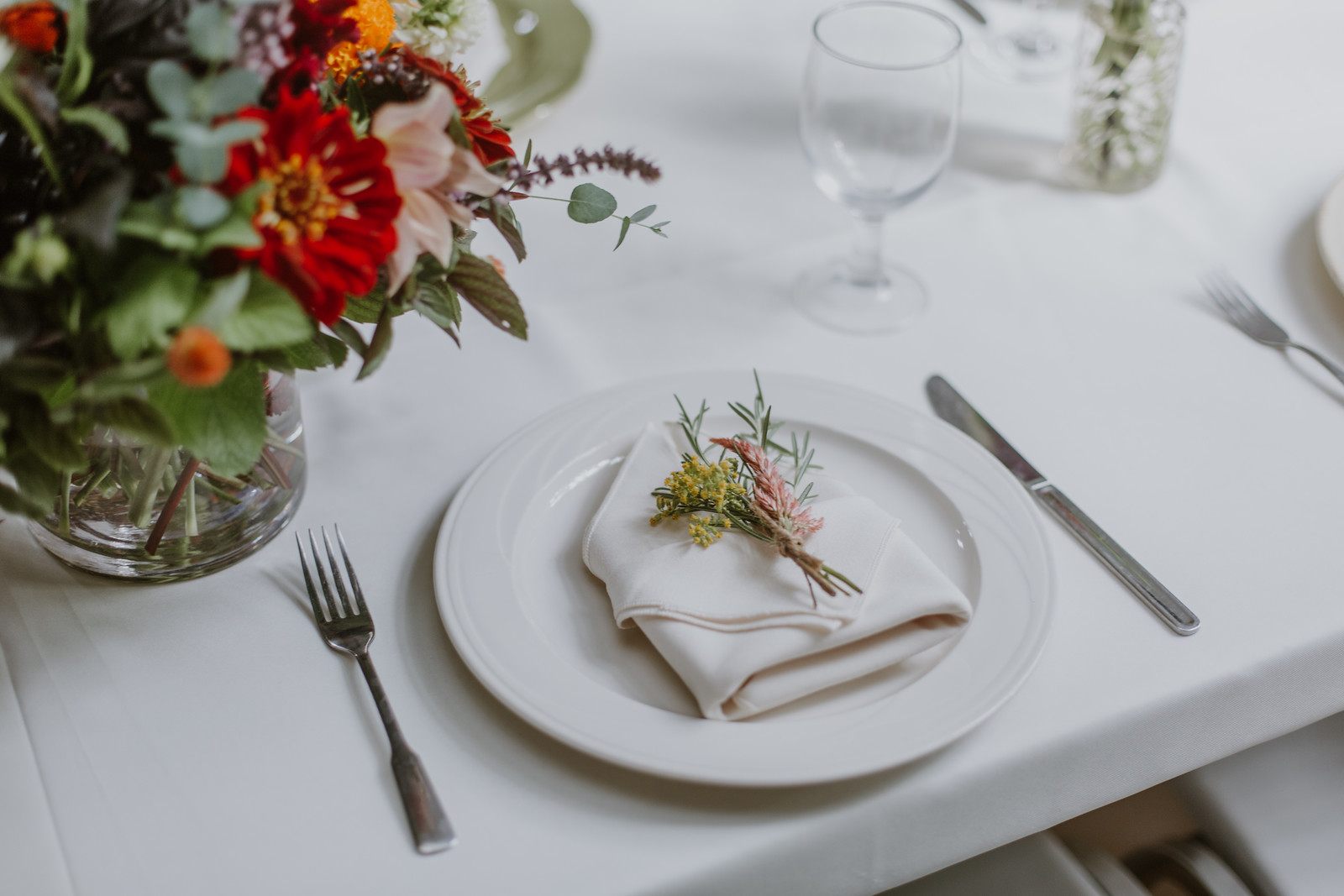 Locoflo surprised us with these little bunches on each plate at the reception- so sweet!