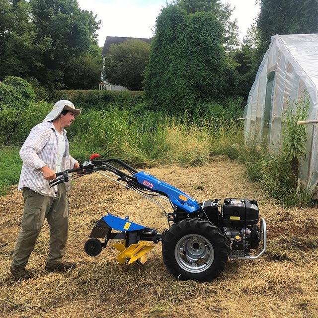 our new BCS tractor, which helps build raised beds