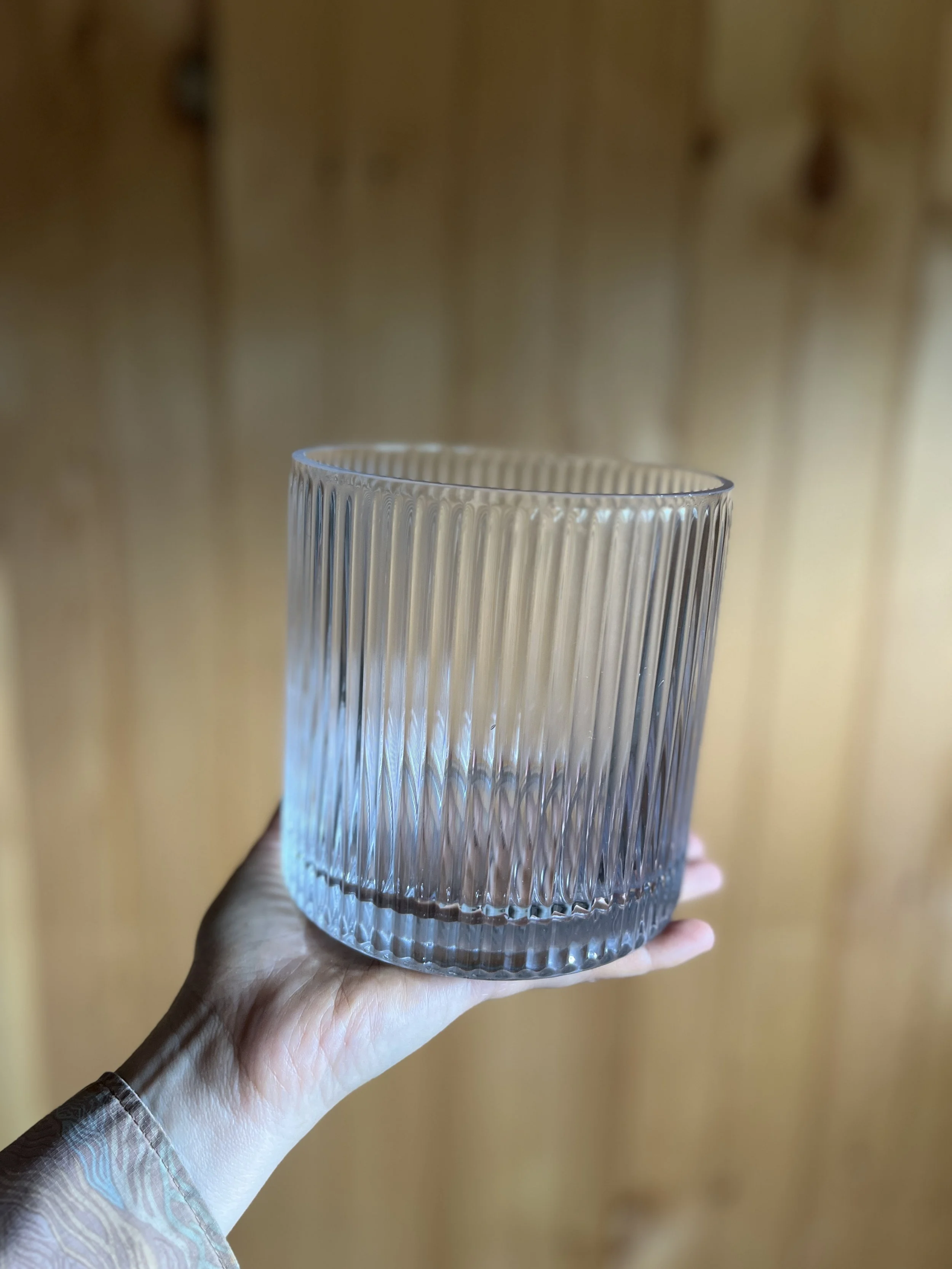 Pleated Glass Cylinder