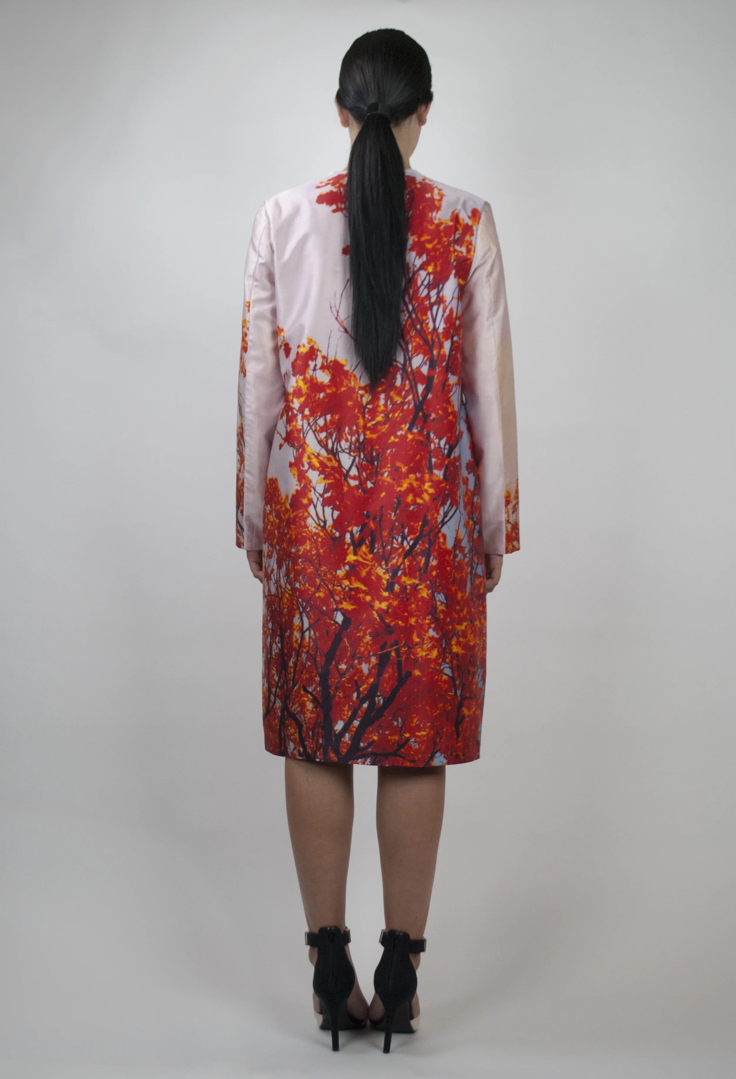 Maple Leaves Silk Coat