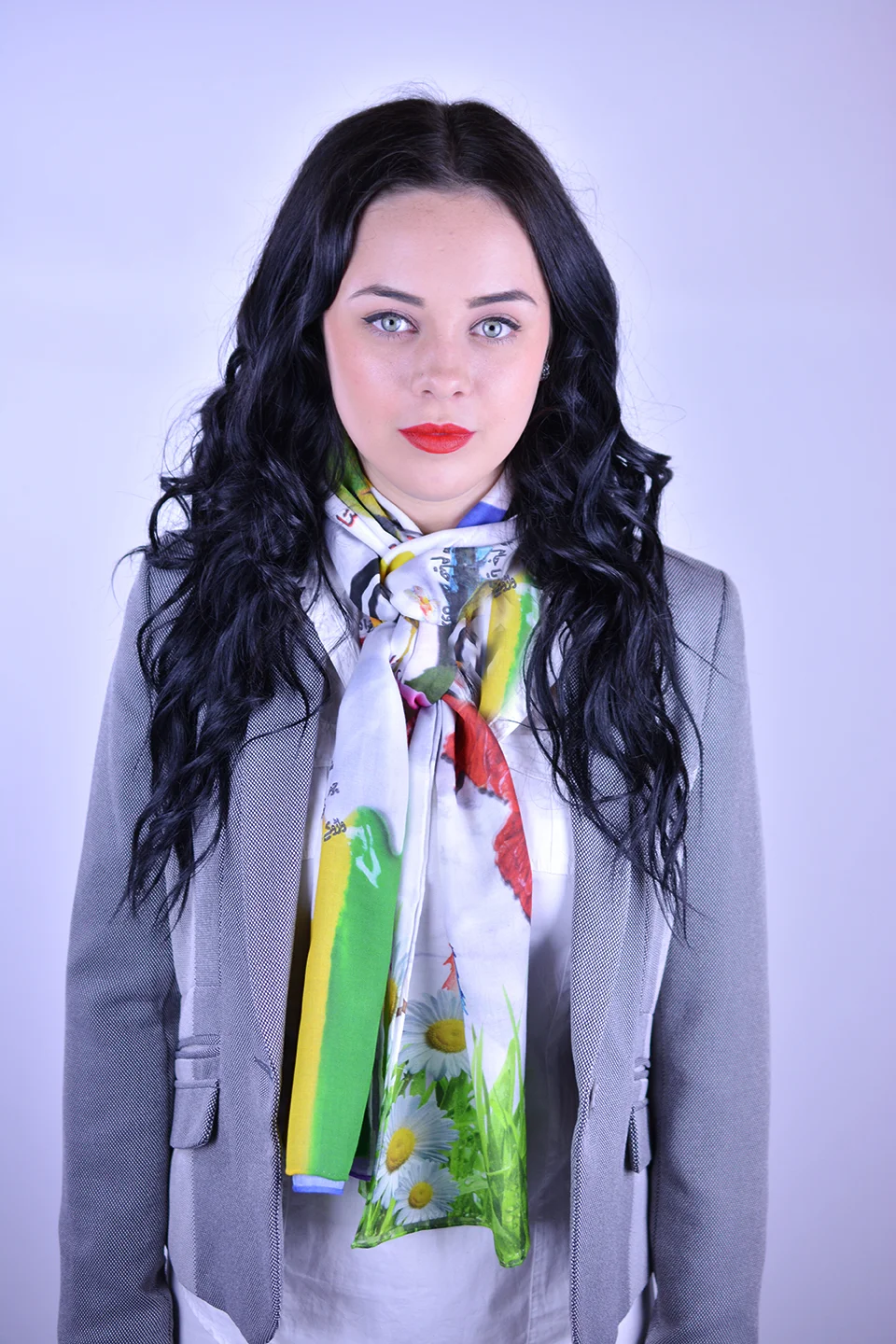 Silk Modal Scarf - The garden of delights