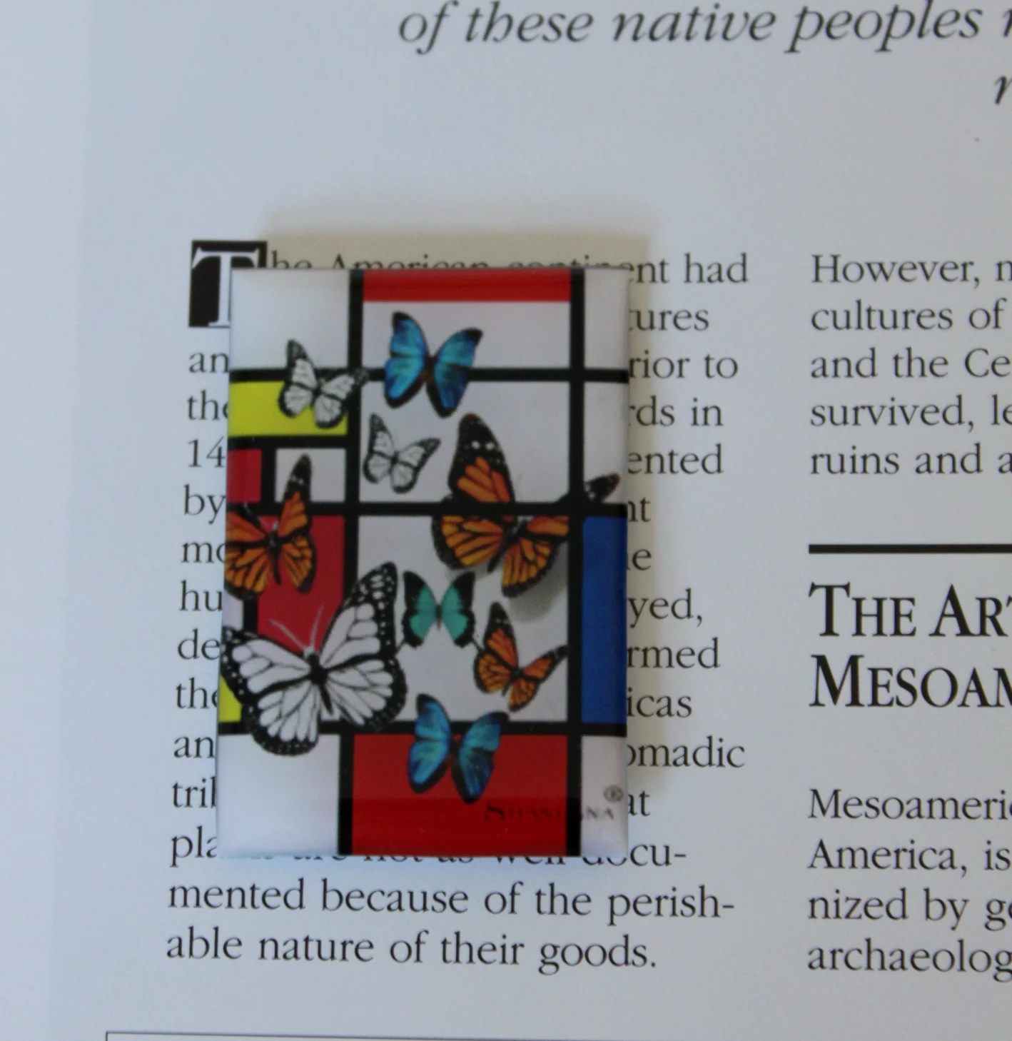 Mondrian's Butterflies 1 Pendant Earring Brooch
