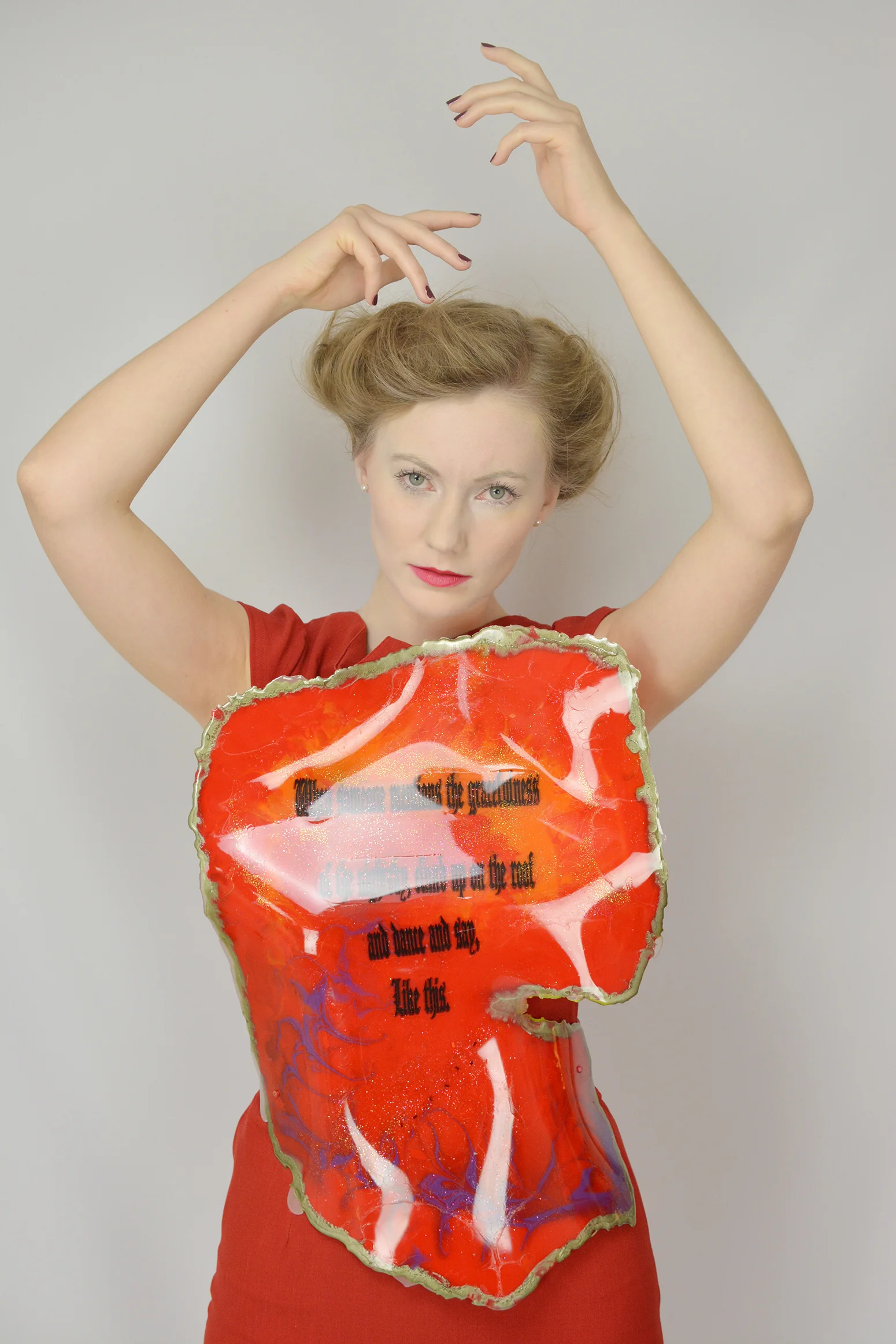 Meaningful fashion by shandana resin garments experimental art p