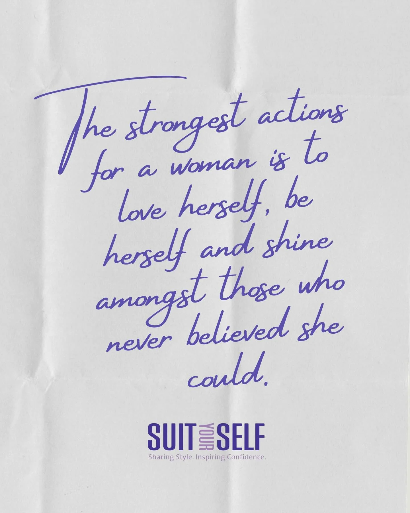 This Valentine&rsquo;s Day, we celebrate the power of self-love, confidence, and courage. ❤️

&ldquo;The strongest action for a woman is to love herself, be herself, and shine amongst those who never believed she could.&rdquo;

At Suit Yourself, we s