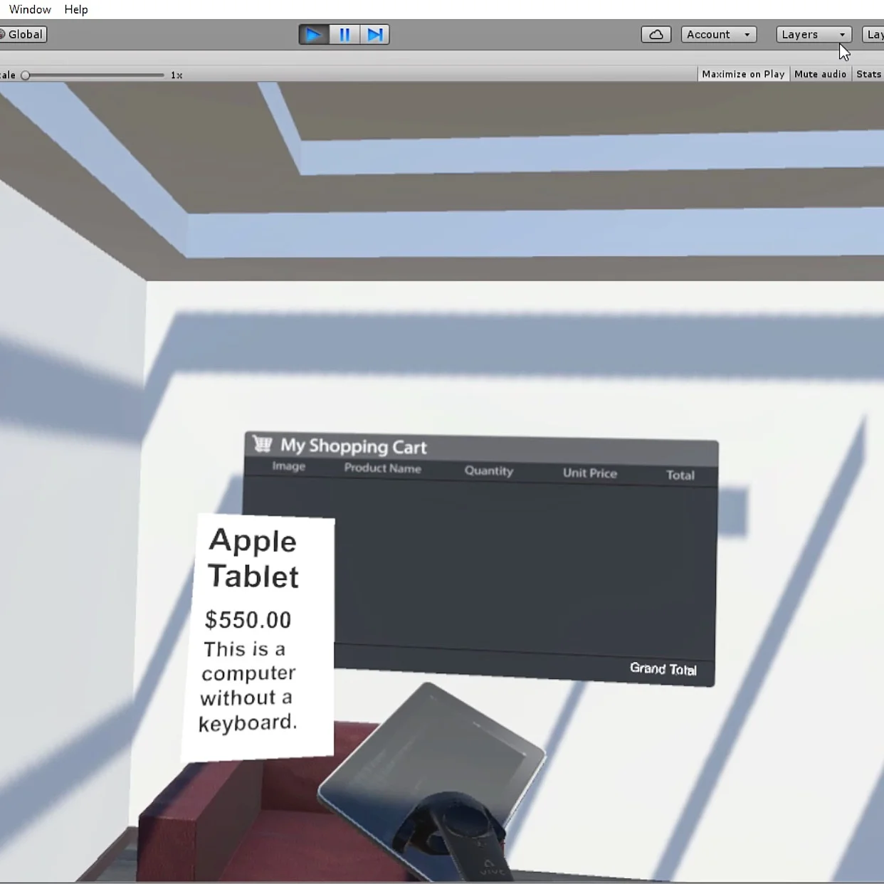 VR Shopping Experience