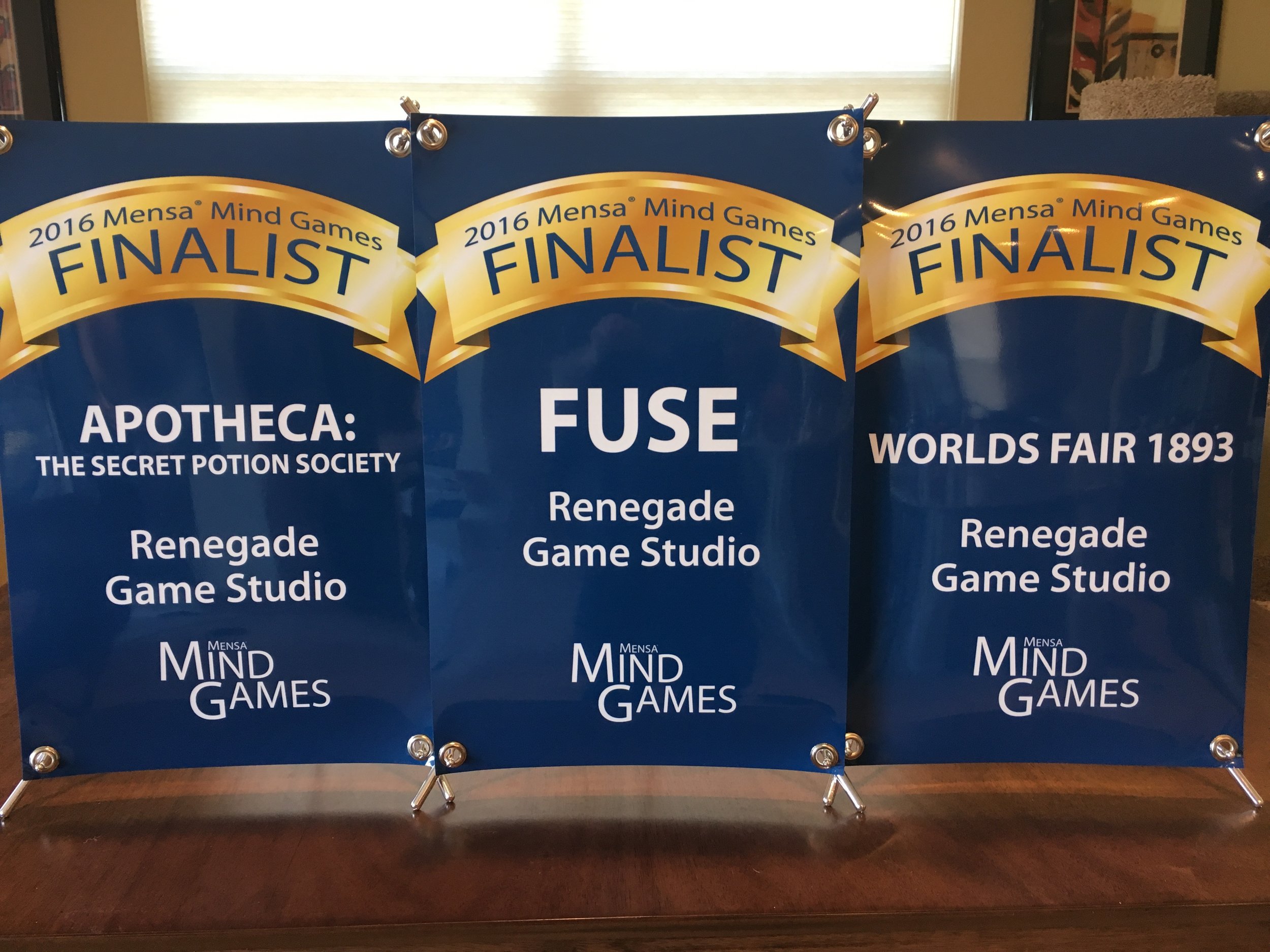 Mensa Finalists were announced and we had 3 games make the top 60!