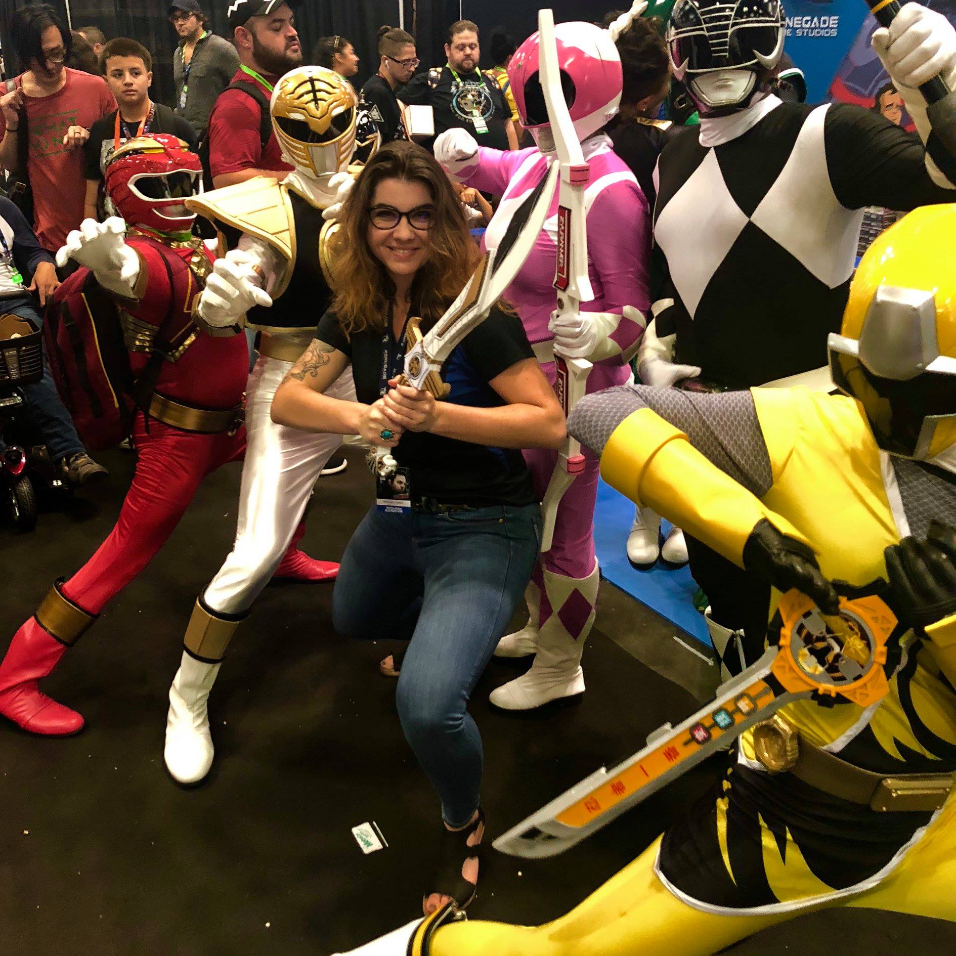 Everyone demoed Heroes of the Grid after the picture!