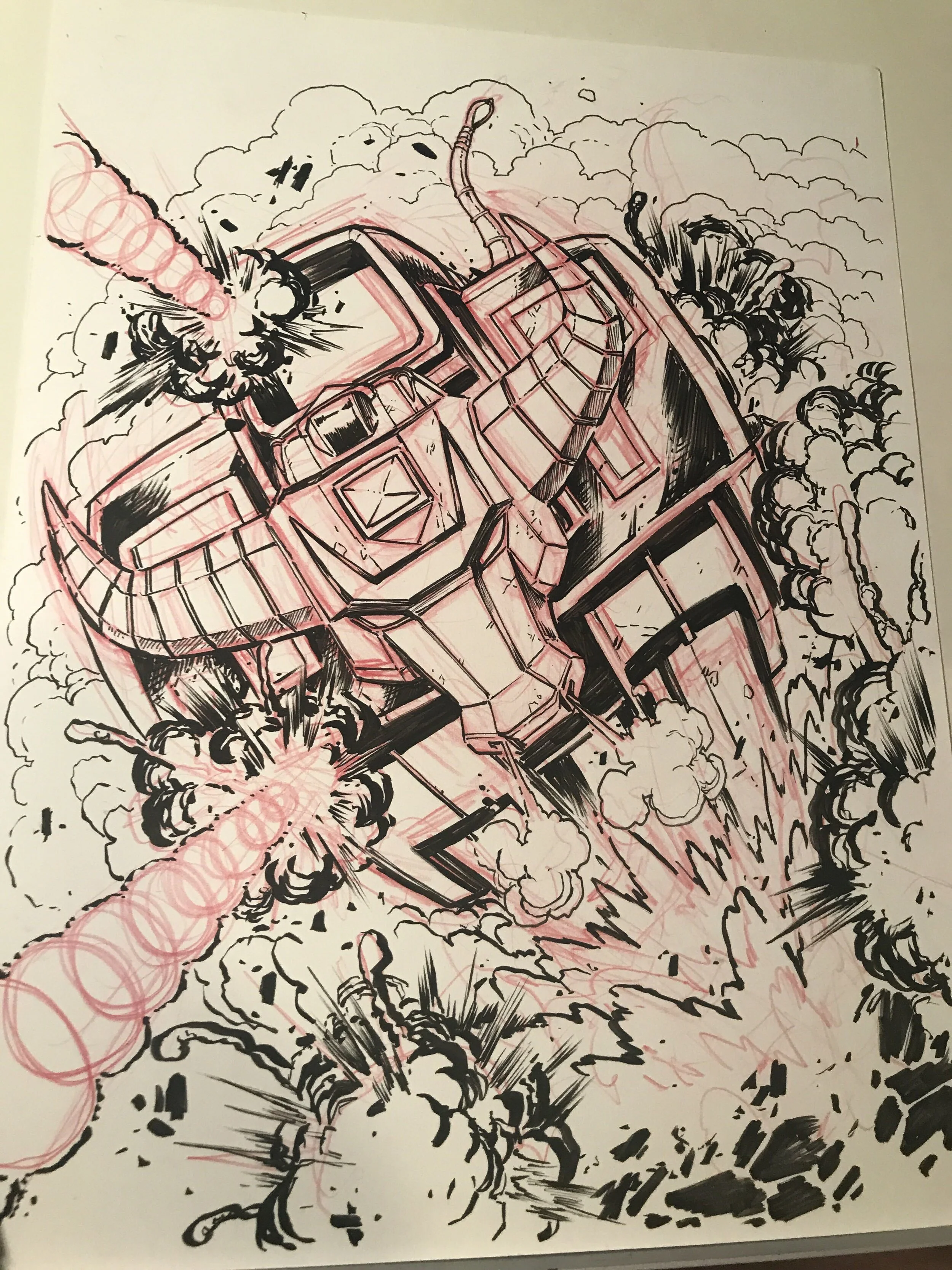 A ZeoZord sketched by Matt Frank